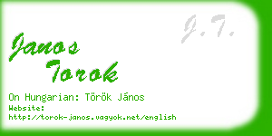 janos torok business card
